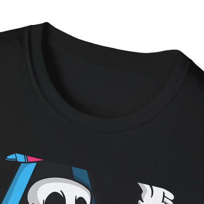 Hip Hop Skeleton Coffin Tee | Spooky Cool Streetwear T-Shirt with Sneakers & Bats | Unique Urban Style Graphic
