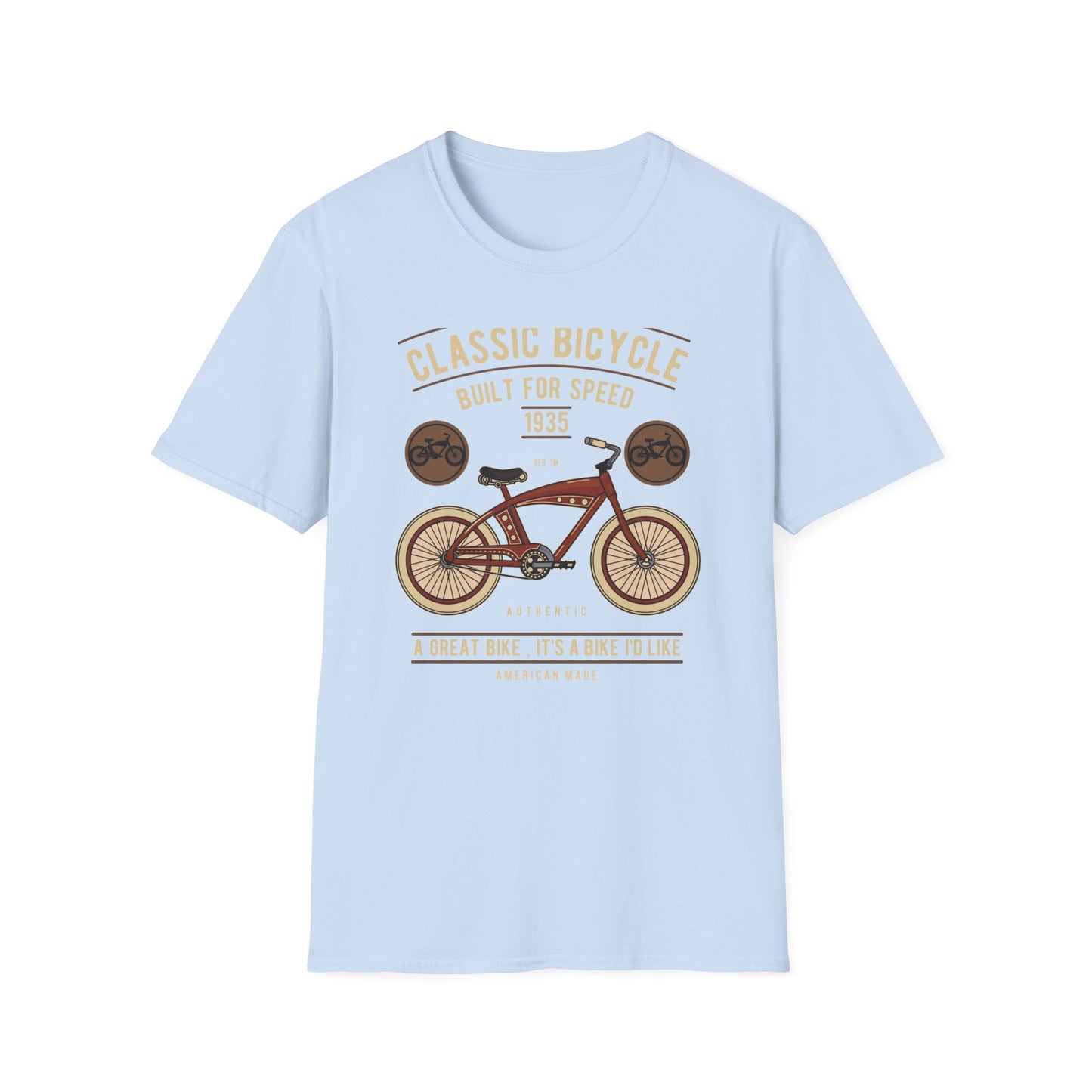 Legendary 1935 Classic Bicycle T-Shirt - Authentic Vintage Cycling Enthusiast Tee | American Made Retro Bike