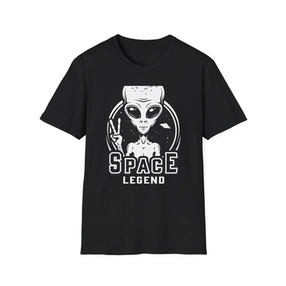 Awesome Peace Sign Alien T-Shirt | Retro Sci-Fi Space Lover UFO Graphic Tee | Unique Extraterrestrial Design