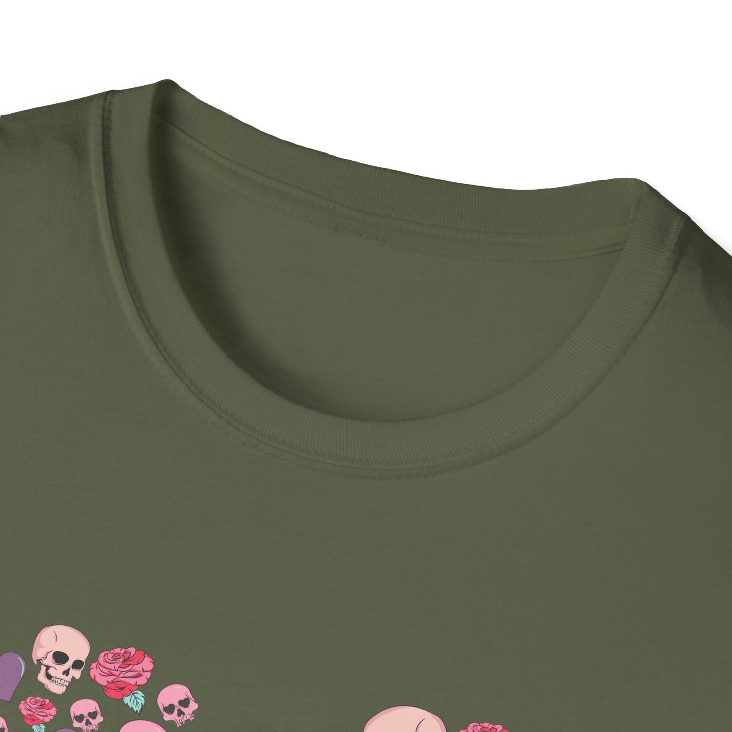 Captivating Goth Skulls & Roses Heart T-Shirt | Edgy 'Love You Till My Lungs Give Out' Tee | Unique Dark Romance Apparel Gift