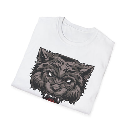 Unleash Your Inner Beast: Fierce Snarling Alpha Wolf T-Shirt - Dominant Wildlife Graphic Tee for Men