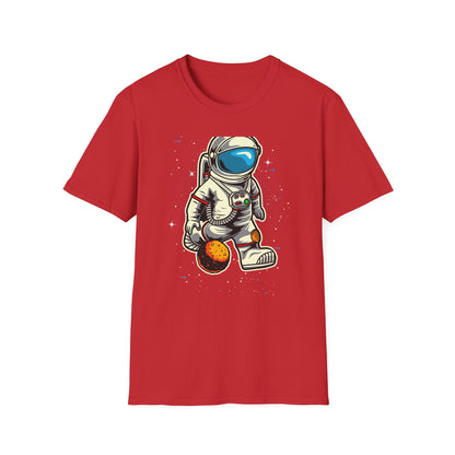 Epic Astronaut Moon Kick T-Shirt | Fun Space Soccer Fan Tee | Stellar Cosmic Explorer Gift for Kids & Adults