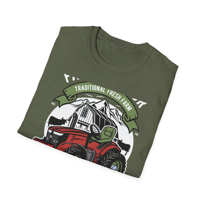 Classic Red Tractor Farm T-Shirt | Traditional Fresh Agriculture Tee | Premium Country Life & Farmer Gift