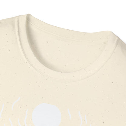 Skull Coffee Surfboard T-Shirt | Edgy Summer Beach Vibes Tee | Unique Design for Coffee Lovers & Surfers