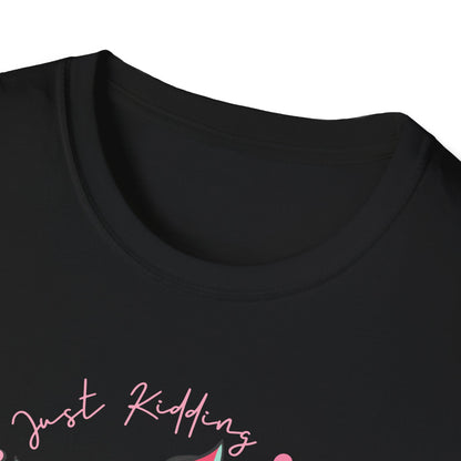 Sassy Skull 'Free Hugs Just Kidding' T-Shirt | Edgy Pink Heart Sunglasses & Broken Hearts Tee | Funny Personal Space Gift for Her