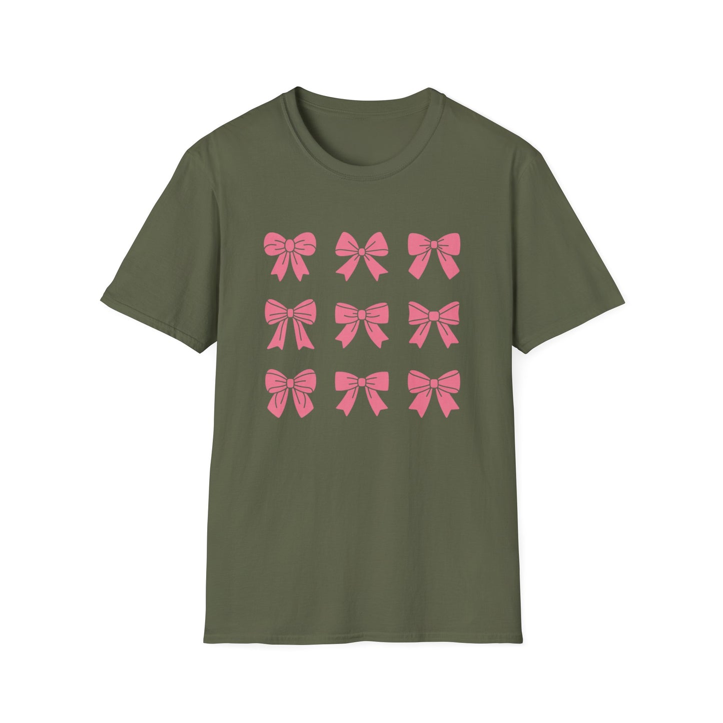 Charming Pink Bows T-Shirt | Adorable Coquette Aesthetic Tee for Women & Girls | Sweet Girly Fashion Top Gift
