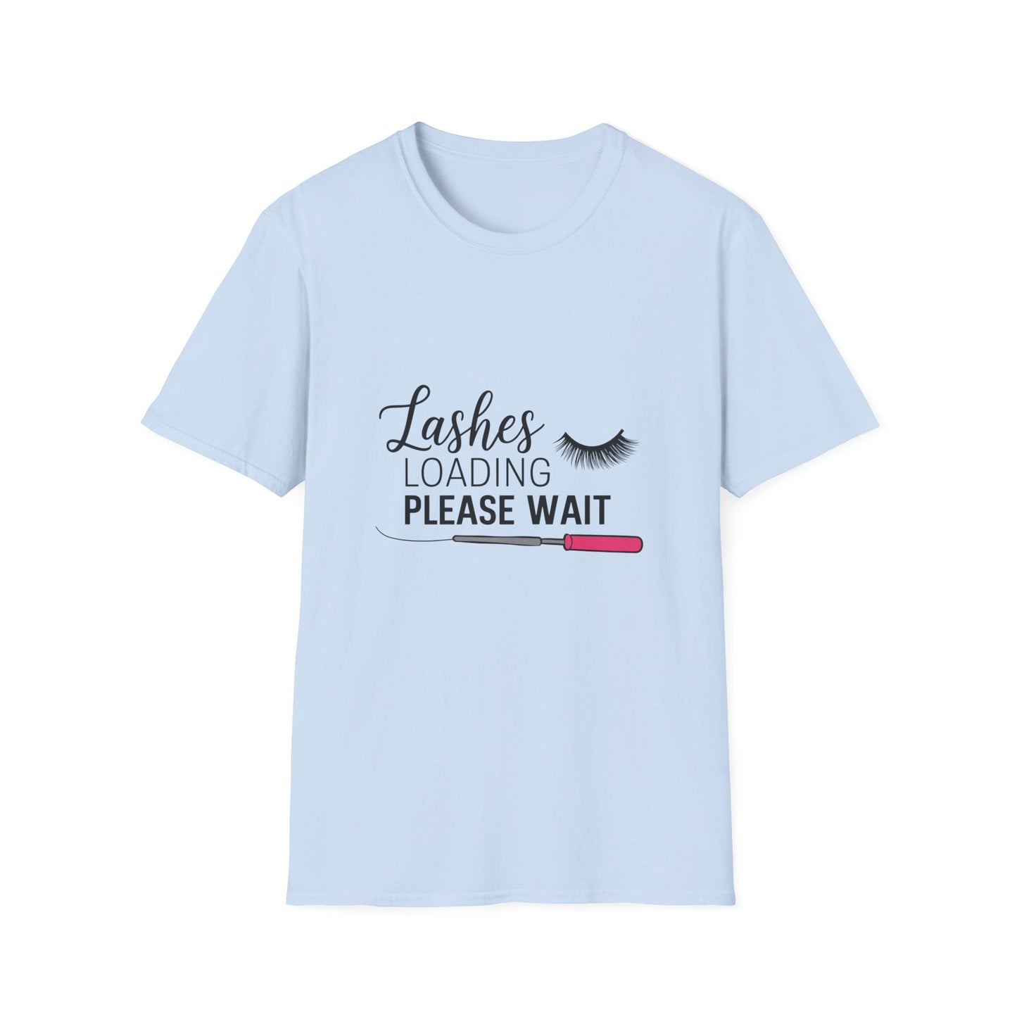 Lashes Loading Funny T-Shirt | Eyelash Lover & Makeup Artist Tee | Trendy Beauty Glam Shirt Gift