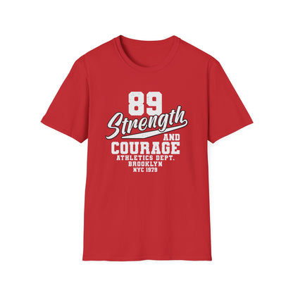 Bold Strength & Courage T-Shirt | Vintage NYC Athletics Dept. Tee | Empowering Retro Gym & Streetwear Style