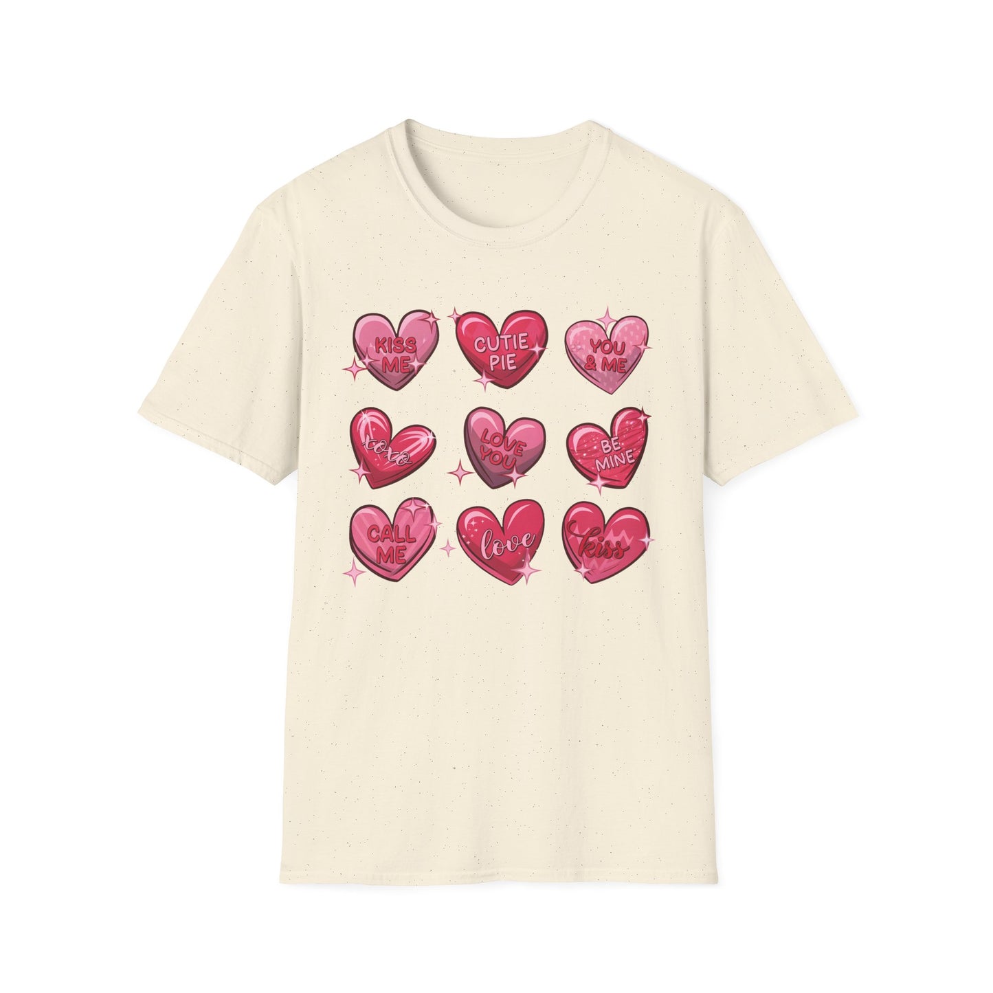 Charming Sweetheart Candy Hearts T-Shirt | Iconic Valentine's Day Love Messages Tee for Couples & Friends