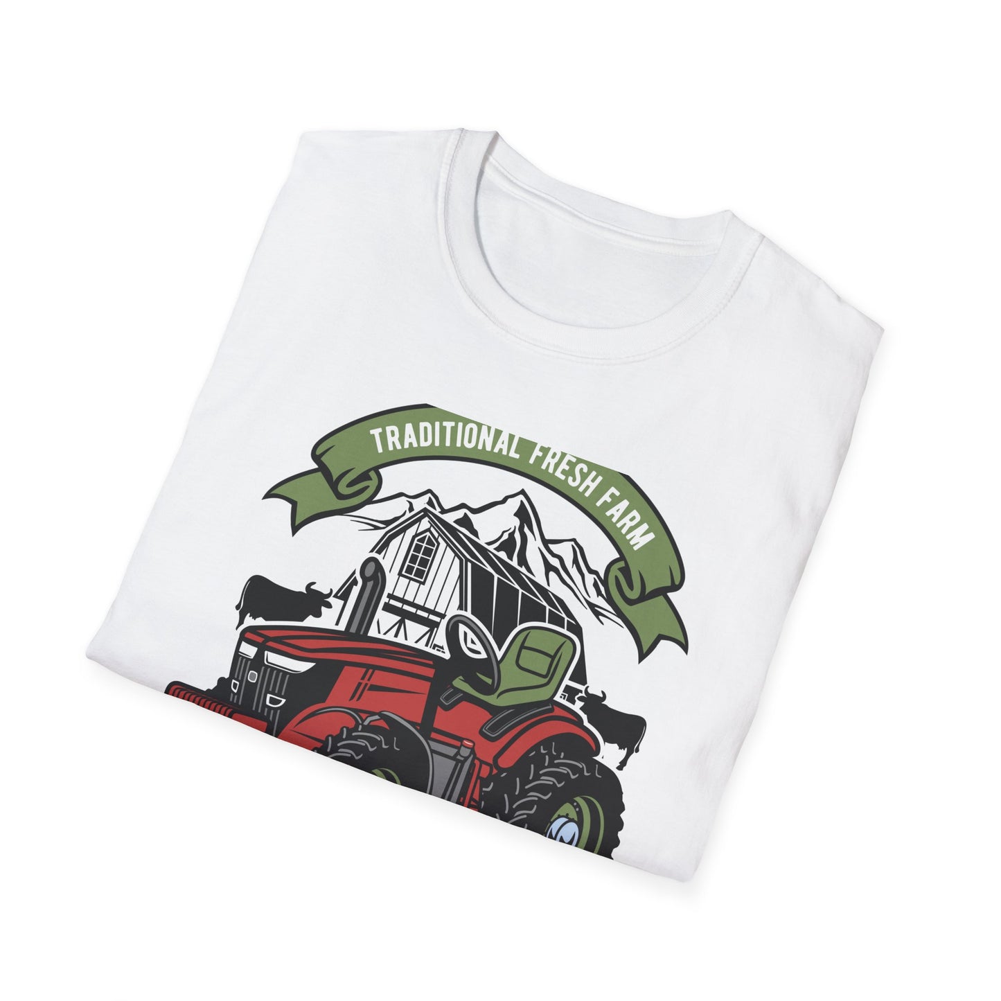 Classic Red Tractor Farm T-Shirt | Traditional Fresh Agriculture Tee | Premium Country Life & Farmer Gift