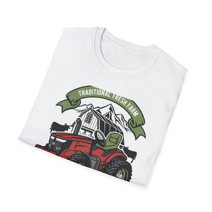 Classic Red Tractor Farm T-Shirt | Traditional Fresh Agriculture Tee | Premium Country Life & Farmer Gift