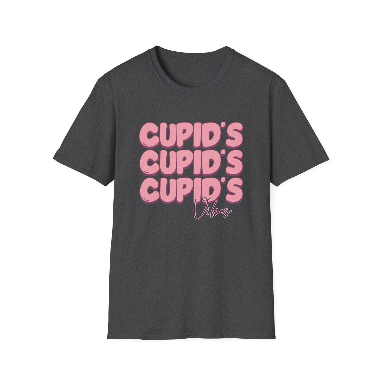Groovy Cupid's Vibes T-Shirt | Sweet Retro Valentine's Day Love Tee | Adorable Distressed Graphic Gift
