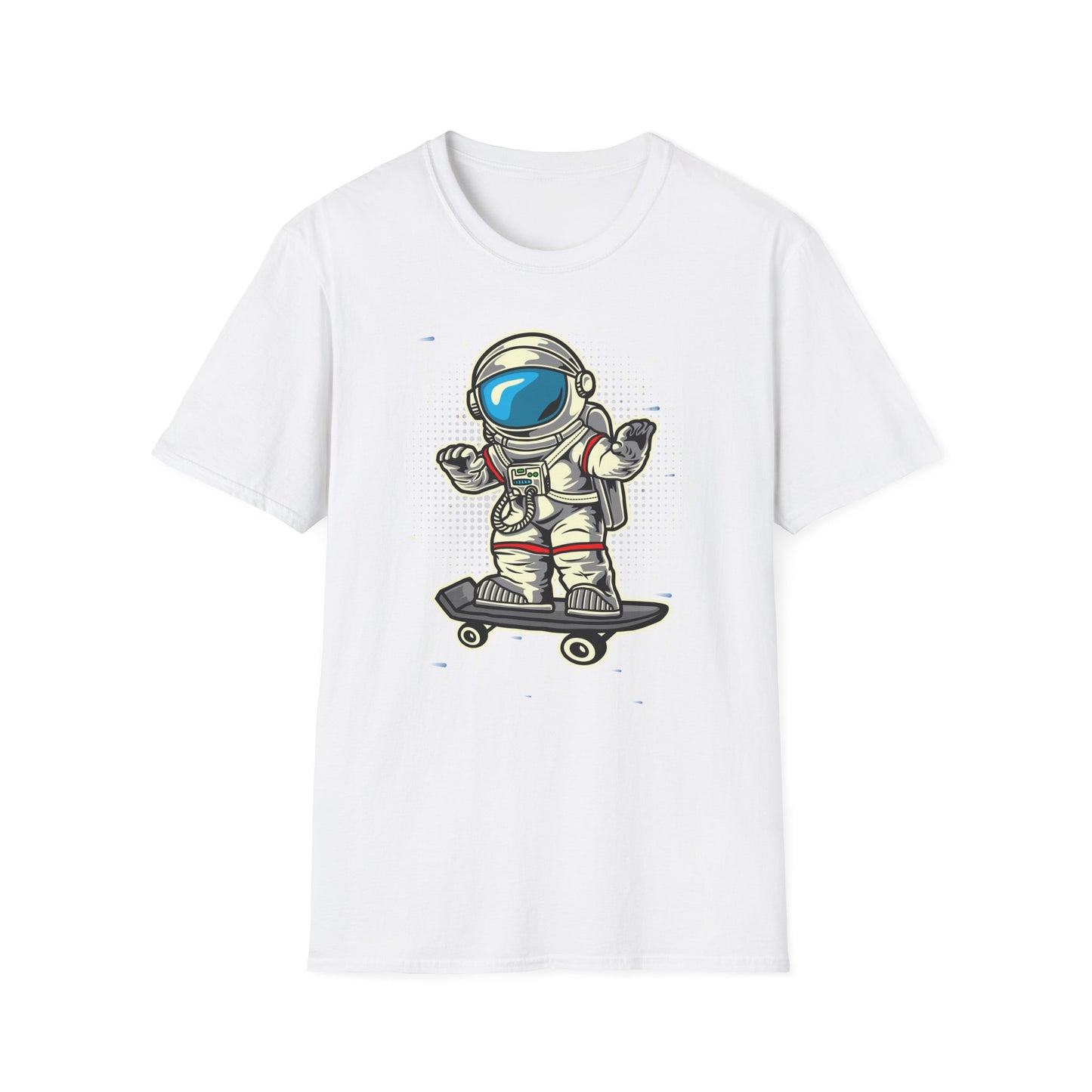 Radical Astronaut Skateboard T-Shirt | Awesome Space Skater Graphic Tee for Sci-Fi & Skate Fans | Unisex Stellar Design