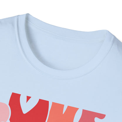 Groovy LOVE Vibes T-Shirt for Women | Trendy Retro Heart Tee | Spread Positivity & Style | Perfect Valentine's Day Gift