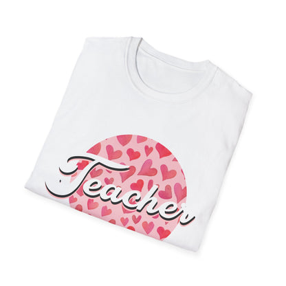 Adorable 'Teacher' T-Shirt with Watercolor Hearts | Perfect Appreciation Gift for Educators | Trendy Back to School Tee