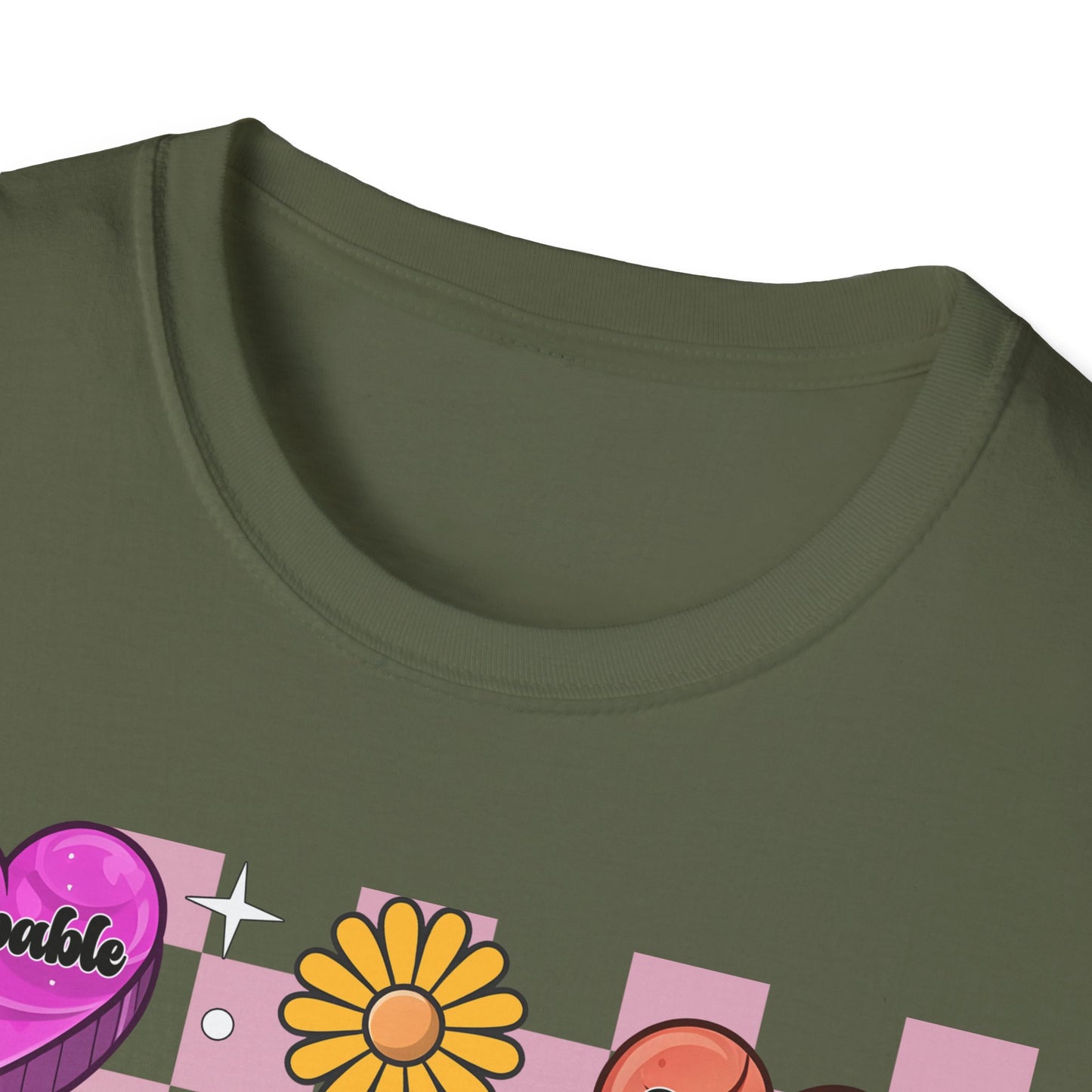 Empowering "You Are" Groovy Affirmation T-Shirt for Women - Self-Love Retro Candy Heart Tee - Inspiring Chic Gift