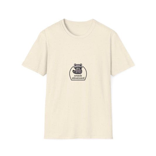 Snack Obsessed Raccoon T-Shirt | Cute Foodie Animal Lover Tee | Funny & Adorable Graphic Design | Perfect Gift