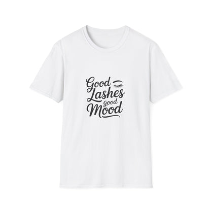Uplifting 'Choose Joy Good Vibes' T-Shirt | Trendy Women's Positive Quote & Eyelashes Graphic Tee | Inspiring Gift