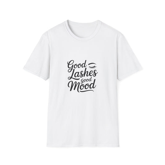 Uplifting 'Choose Joy Good Vibes' T-Shirt | Trendy Women's Positive Quote & Eyelashes Graphic Tee | Inspiring Gift