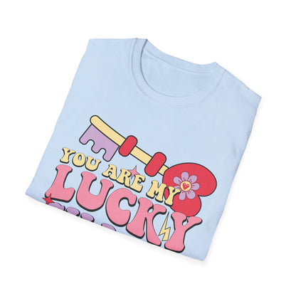 Adorable "You Are My Lucky Charm" Groovy T-Shirt | Sweet Valentine's Day & Romantic Couple's Gift Tee