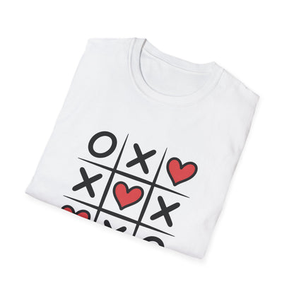 Adorable Tic Tac Toe Love Wins T-Shirt | Sweet Hearts Valentine's Day Tee for Couples & Romantics | Unique Gift Idea