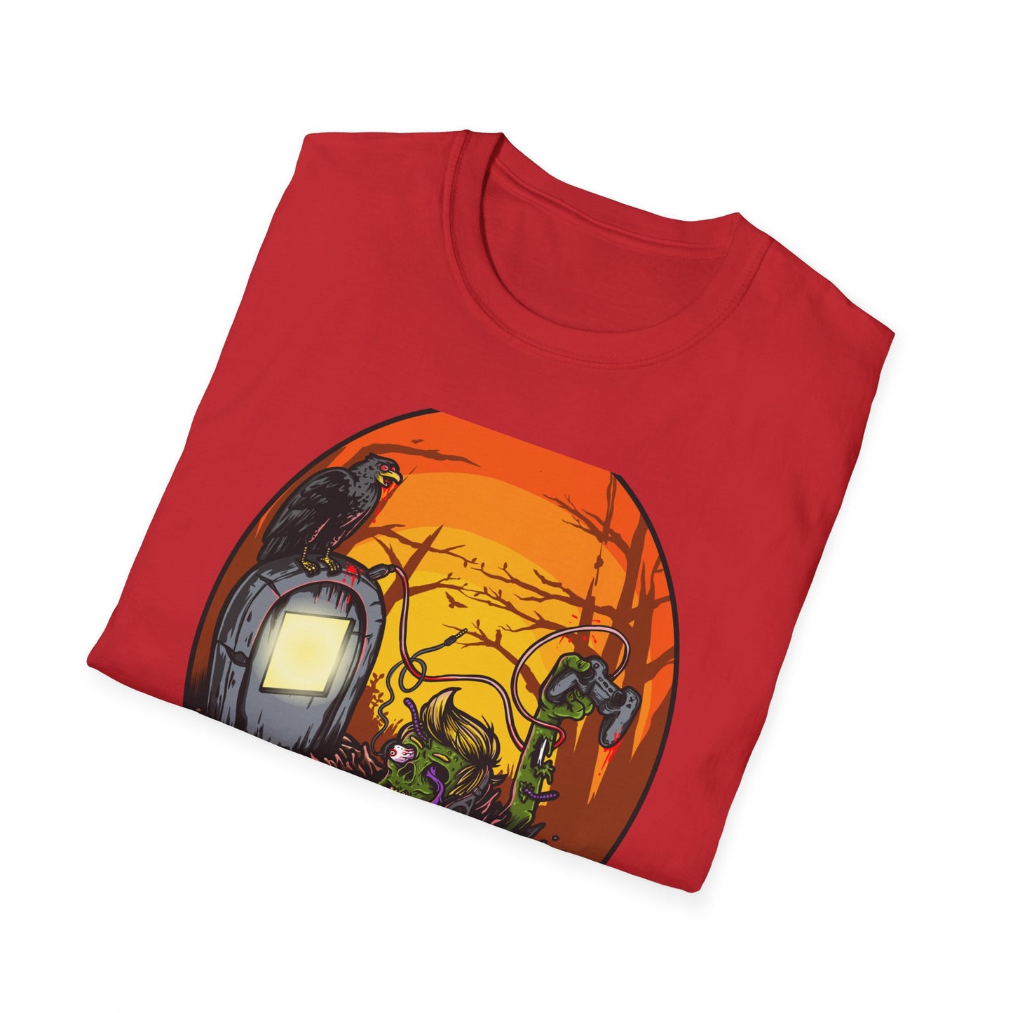 Epic Zombie Gamer T-Shirt: Undead Rising for Next-Gen Play | Spooky Horror Gaming Tee for Gamers