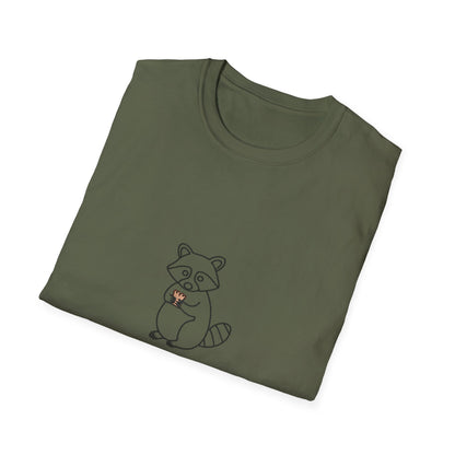 Hilarious "Snack Powered Human" Raccoon T-Shirt - Cute Animal Tee for Foodies & Snack Lovers. Must-Have Funny Graphic Tee!