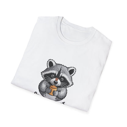 Epic Raccoon Snack T-Shirt | Funny 'Snack First Mood Second' French Fry Lover Tee | Adorable Animal Graphic Gift