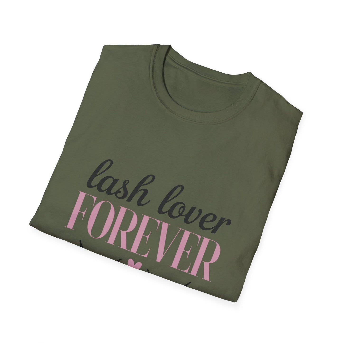 Chic Lash Lover FOREVER T-Shirt | Adorable Eyelash & Heart Tee for Beauty Enthusiasts & Makeup Artists