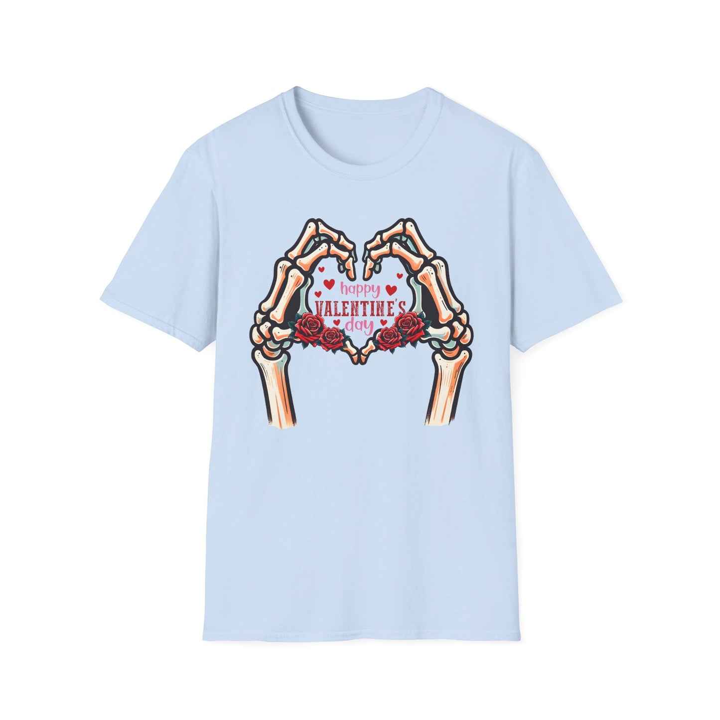 Romantic Skeleton Hands Heart T-Shirt | Till Death Do Us Part Valentine's Day Love Tee | Unique Rose Gift