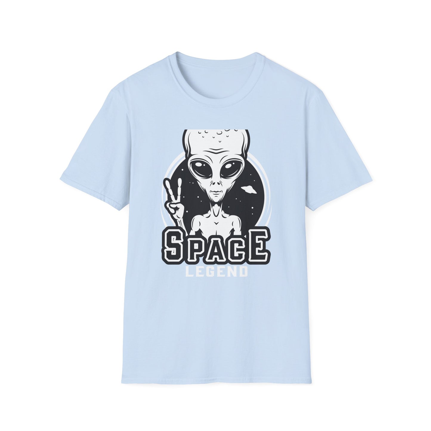 Awesome Peace Sign Alien T-Shirt | Retro Sci-Fi Space Lover UFO Graphic Tee | Unique Extraterrestrial Design