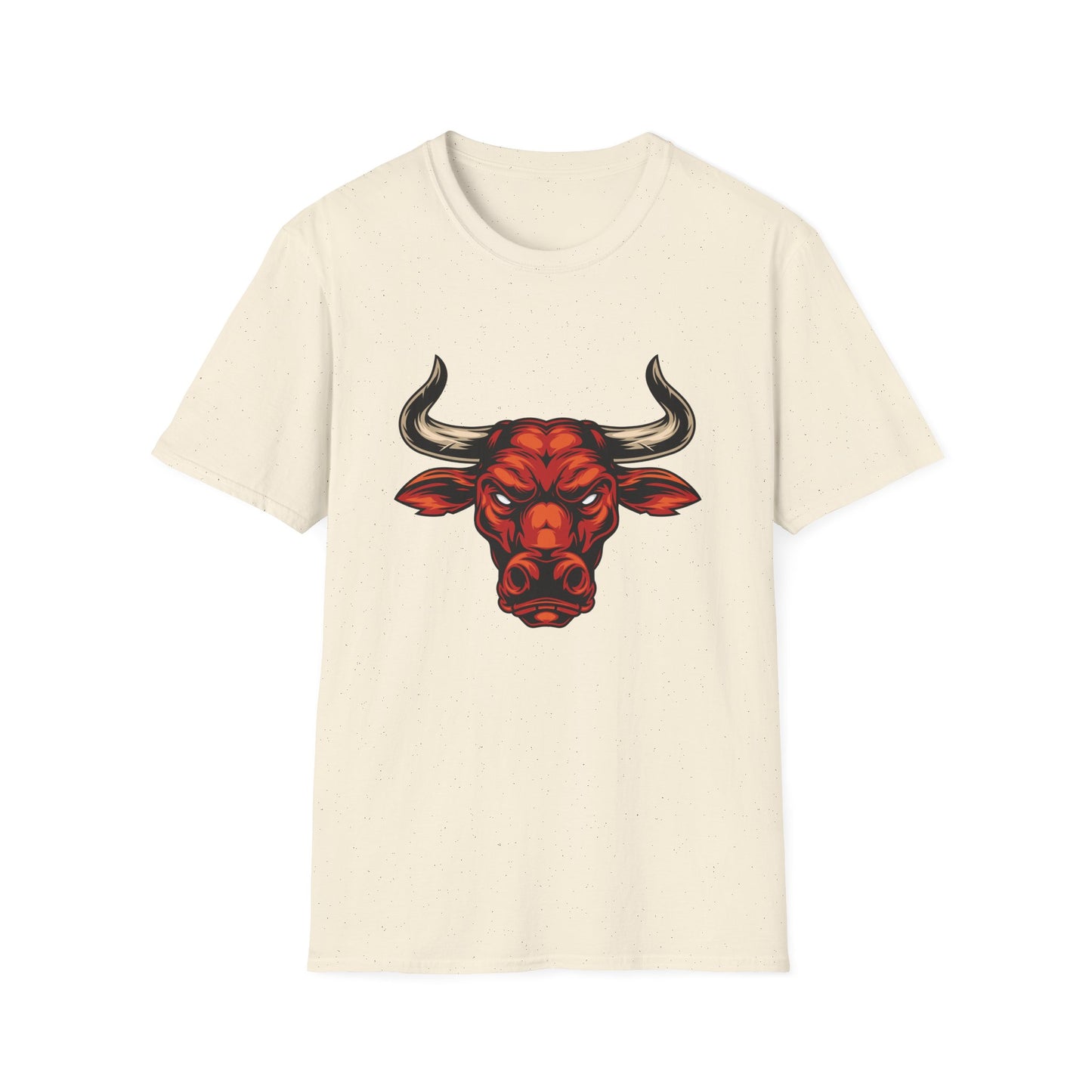 Fierce Red Bull Head T-Shirt - Unleash Power & Strength. Dynamic Bull Zodiac Tee for Men & Bold Statement