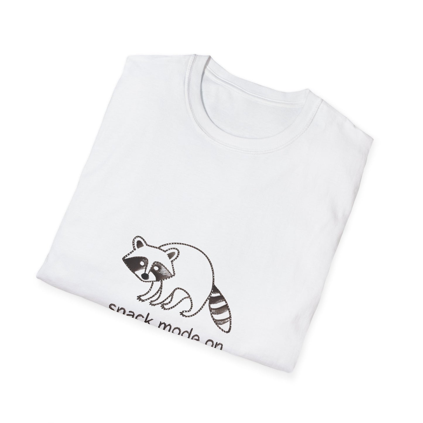 Epic Raccoon 'Snack Mode On' T-Shirt | Funny Animal Foodie Tee | Cozy & Unique Gift Idea for Wildlife Lovers
