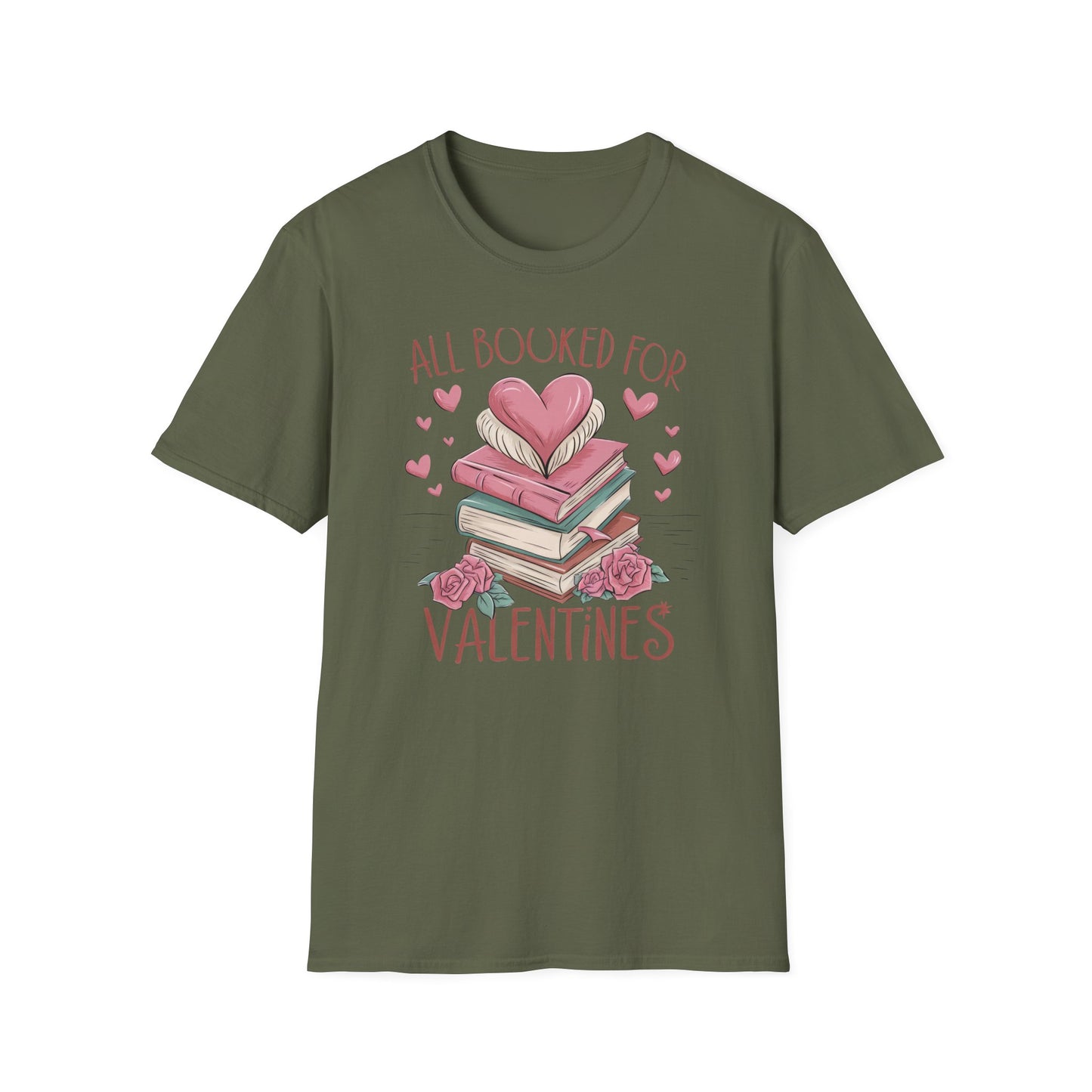 Cozy "All Booked For Valentines" T-Shirt | Romantic Book Lover Tee | Perfect Valentine's Day Gift for Readers & Bookworms
