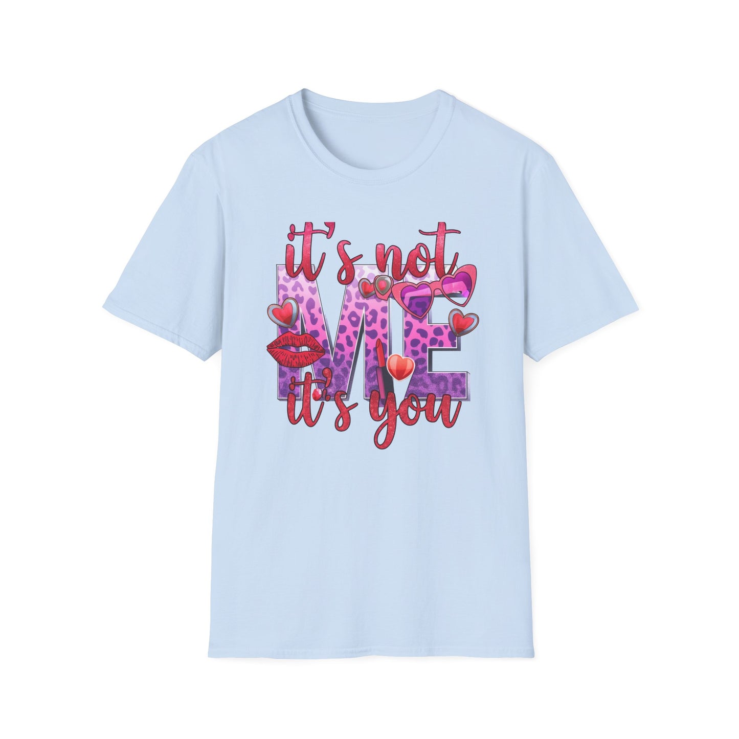 Sassy 'It's Not Me, It's You' T-Shirt | Fierce Glitter Leopard Print Statement Tee for Women | Trendy Self-Love Gift