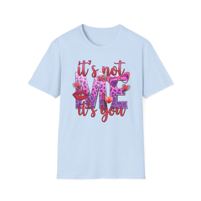 Sassy 'It's Not Me, It's You' T-Shirt | Fierce Glitter Leopard Print Statement Tee for Women | Trendy Self-Love Gift