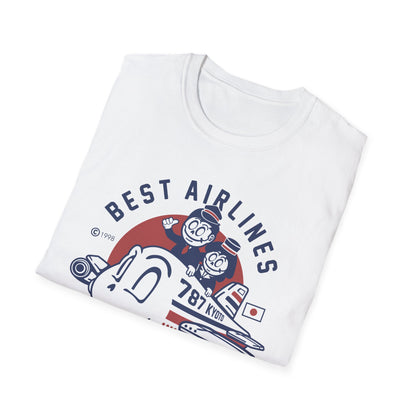 Retro Best Airlines Japan Travel T-Shirt - Awesome Vintage 787 Kyoto Pilot & Crew Graphic Tee