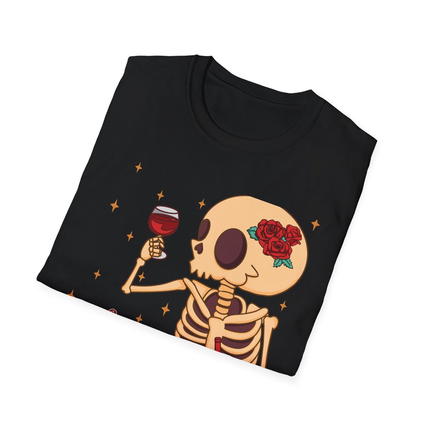 Funny 'Wine is My Valentine' Skeleton T-Shirt | Hilarious Anti-Valentine's Wine Lover Tee Gift