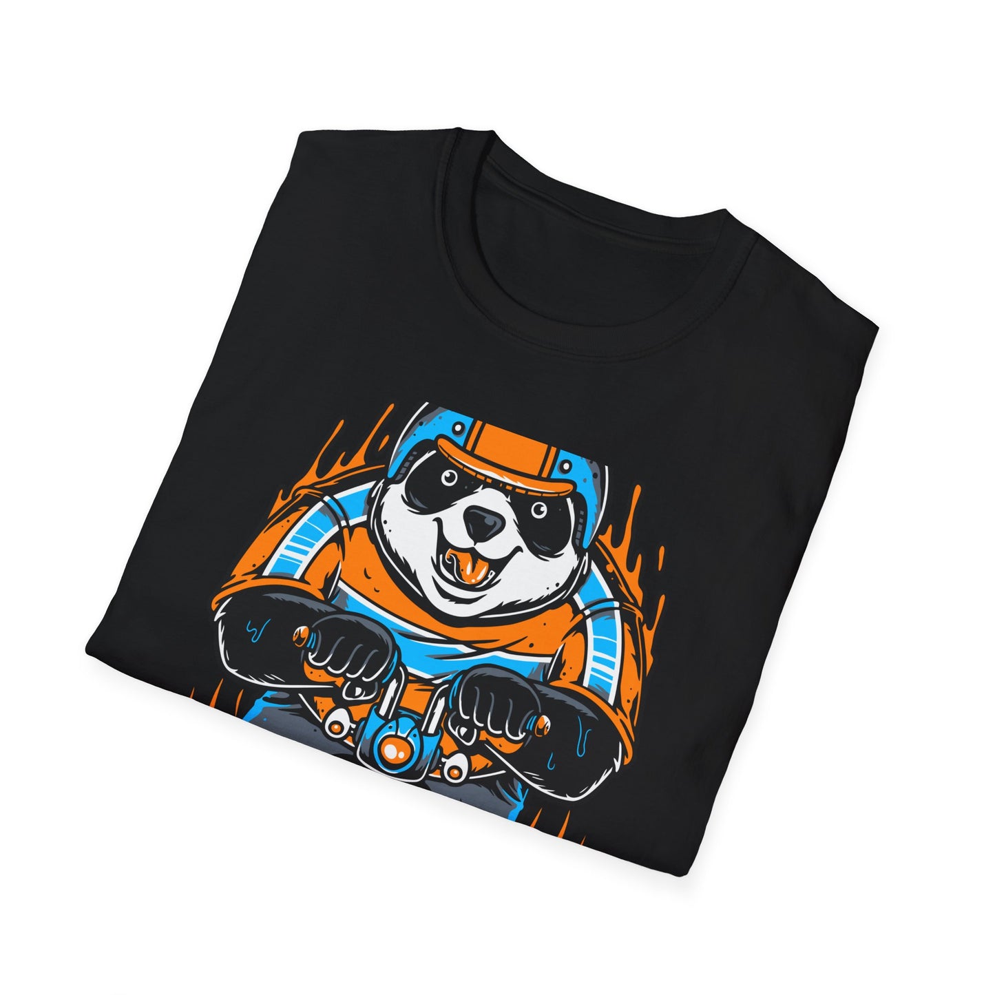 Epic Panda Biker T-Shirt! Cool Motorcycle Riding Animal Graphic Tee. Vibrant, Unique & Fun for Riders & Panda Lovers. Must-Have!