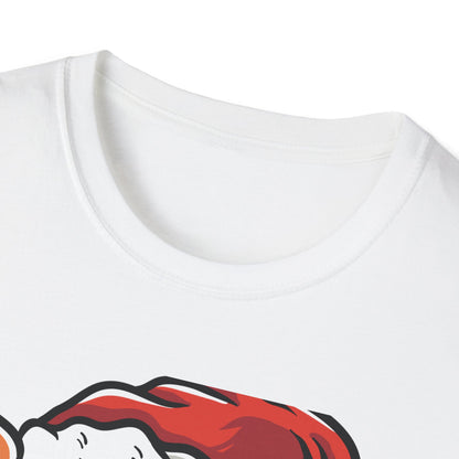 Festive Santa Cat T-Shirt with Candy Canes | Adorable Holiday Feline Tee | Purrfect Christmas Gift for Cat Lovers