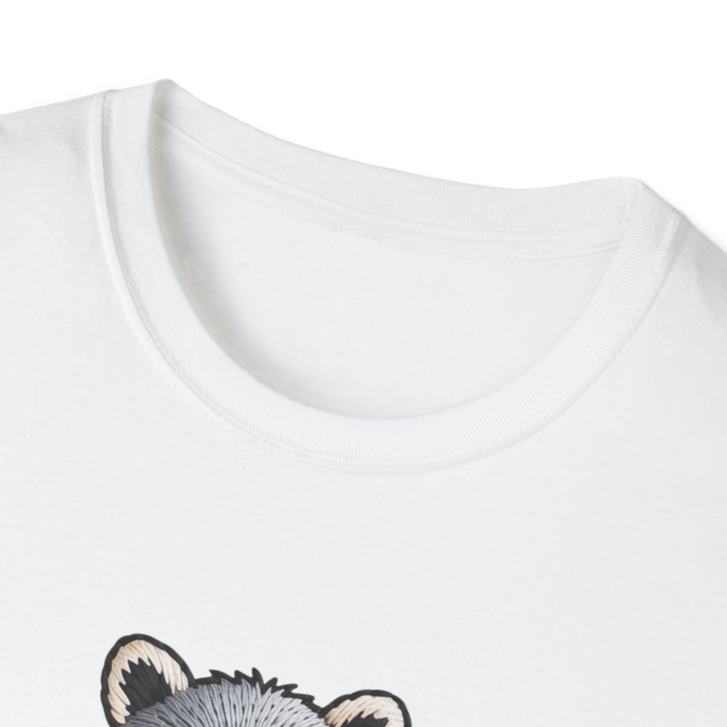 Hilarious "Will Work for Snacks" Raccoon T-Shirt - Adorable Embroidered Look Tee for Animal & Food Lovers! Must-Have Funny Gift