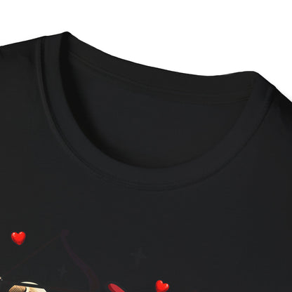 Dark Cupid Skeleton T-Shirt | Edgy Valentine's Day Love Tee | Unique Gothic Romance & Spooky Chic Gift