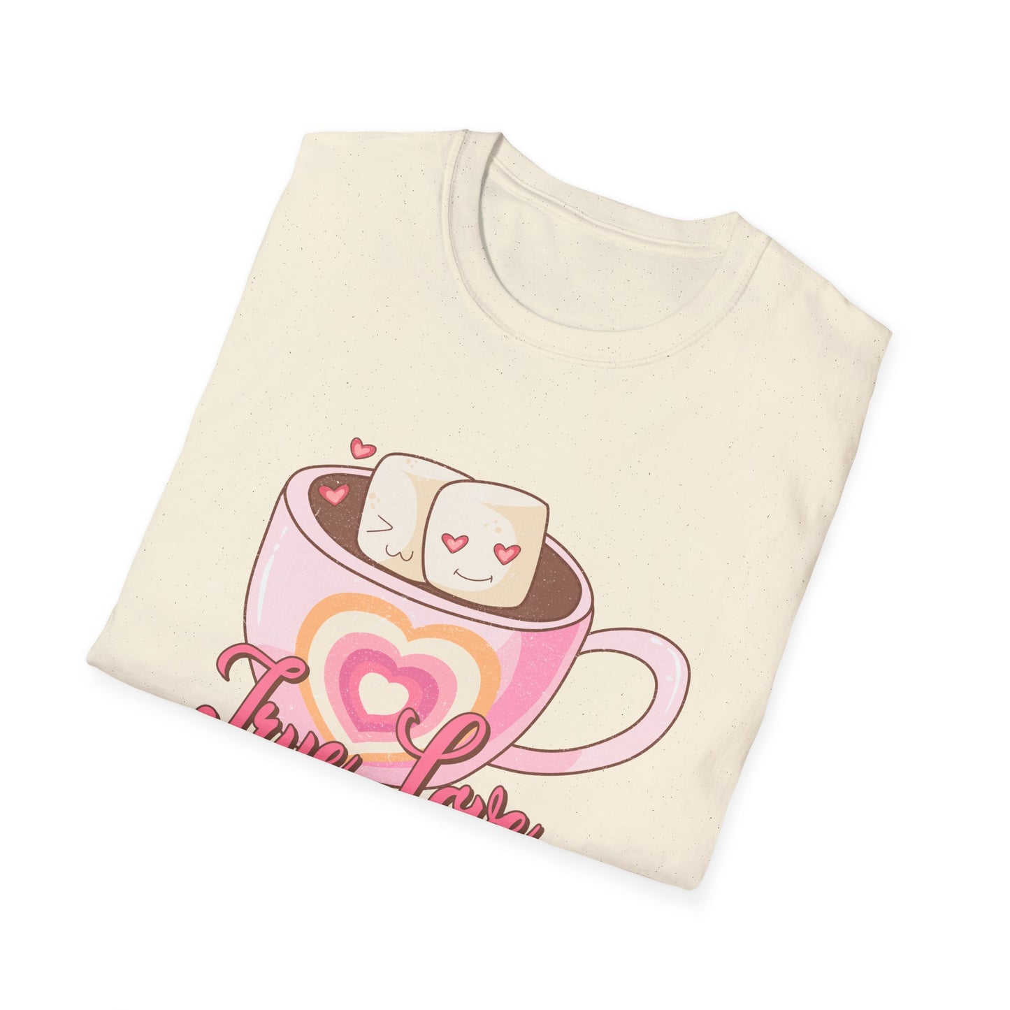Sweet True Love Hot Chocolate T-Shirt | Adorable Marshmallow Couple Valentine's Day Gift Tee