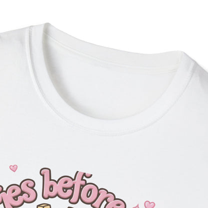 Cute 'Fries Before Guys' T-Shirt | Adorable Pink French Fry Lover Tee | Funny Foodie Graphic Top for Women & Teens