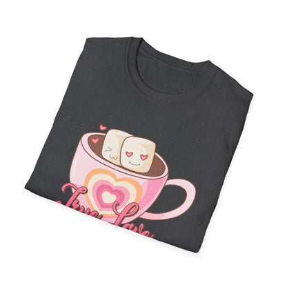 Sweet True Love Hot Chocolate T-Shirt | Adorable Marshmallow Couple Valentine's Day Gift Tee