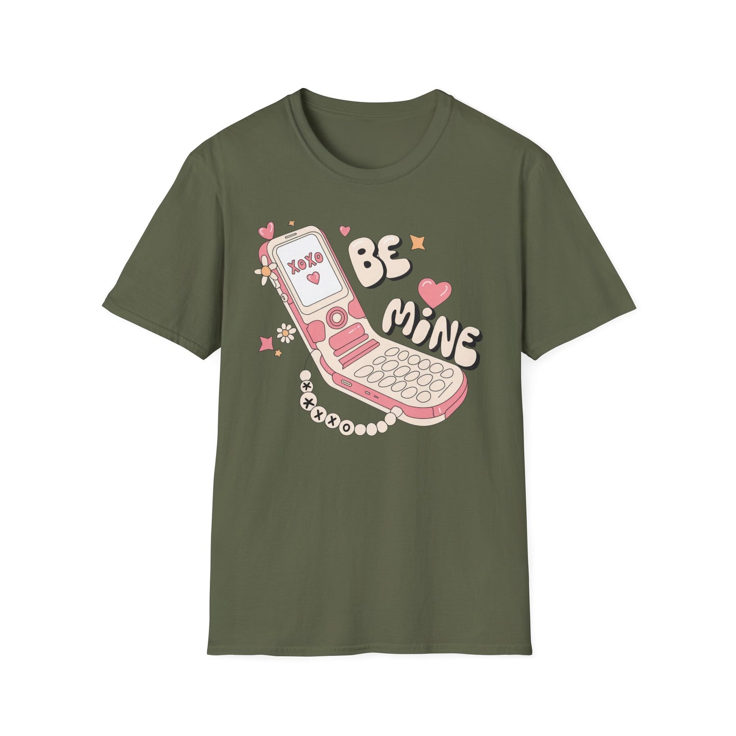 Adorable Y2K "XOXO Be Mine" Flip Phone T-Shirt | Nostalgic Retro Love Tee for Valentine's & Everyday Chic