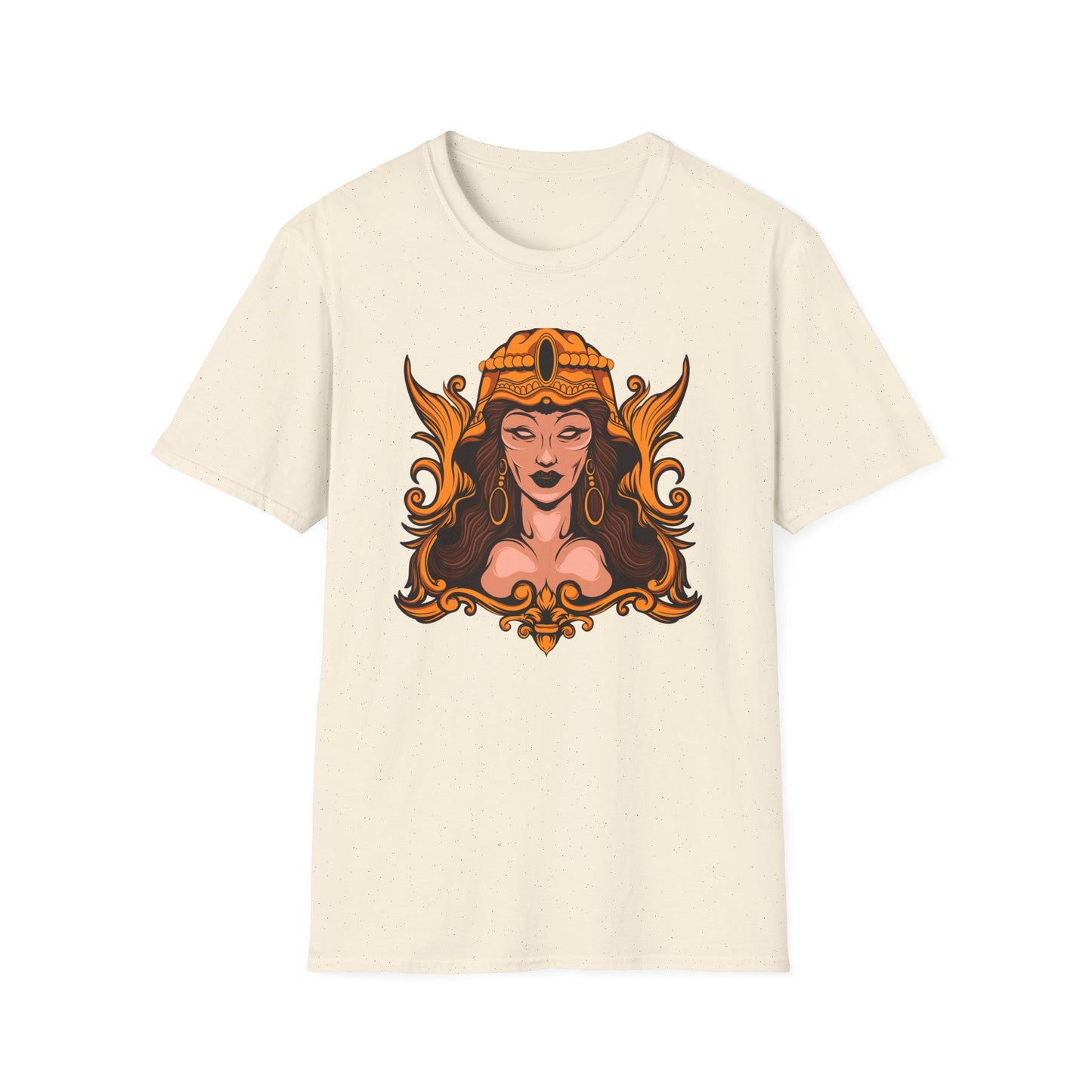 Stunning Golden Empress T-Shirt | Mystical Ancient Queen Apparel for Women | Ornate Fantasy Art Tee