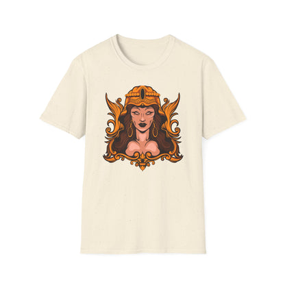 Stunning Golden Empress T-Shirt | Mystical Ancient Queen Apparel for Women | Ornate Fantasy Art Tee