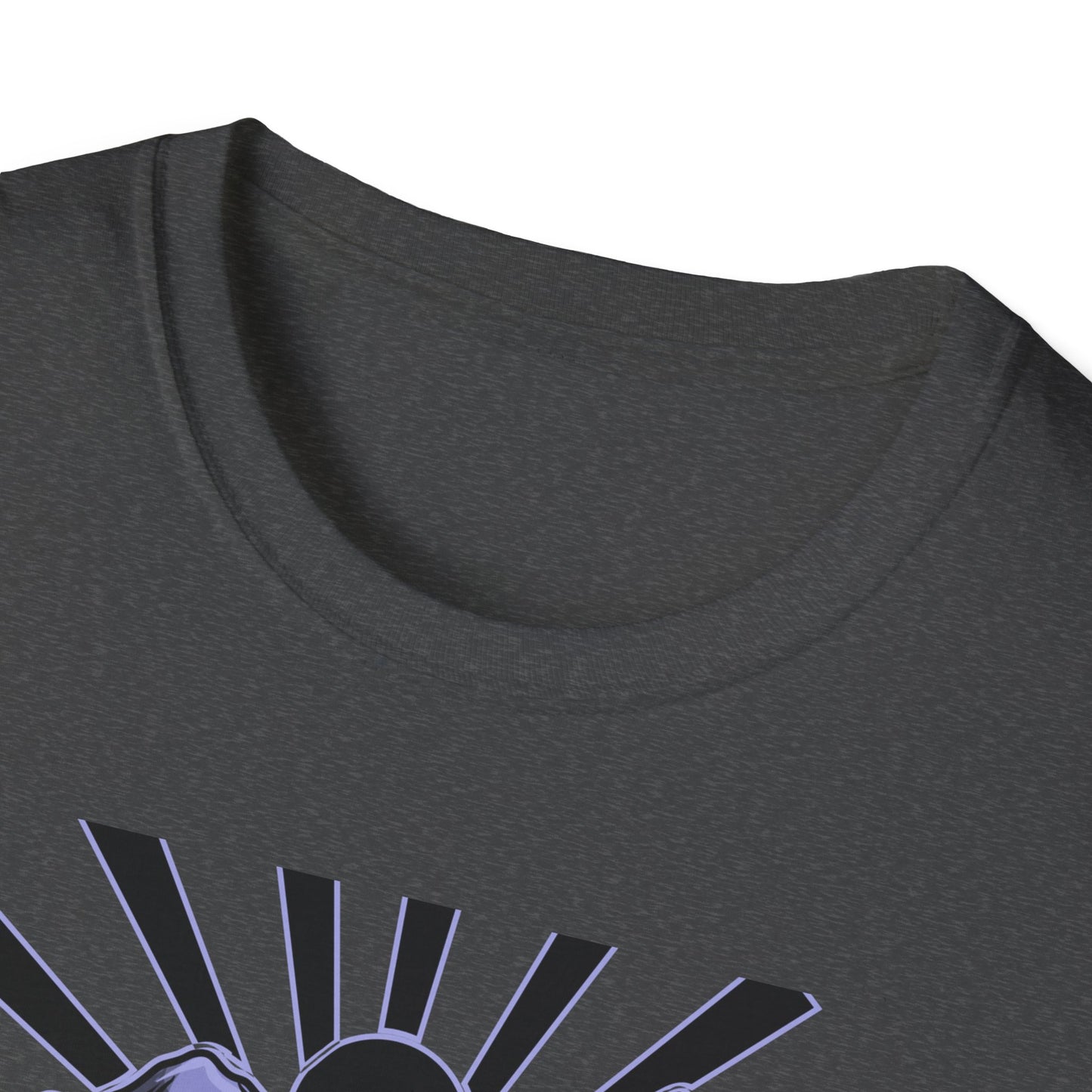 Bold Mountain Skull T-Shirt | Mystic Sun Rays & Nature Art | Unique Grunge Alternative Tee | Edgy Outdoor Apparel for Men & Women