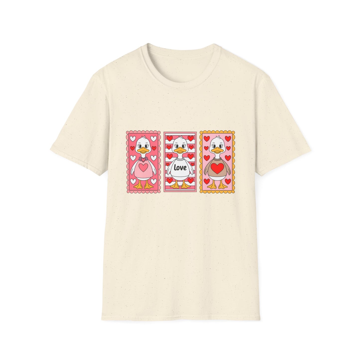 Charming Love Duck & Hearts T-Shirt | Adorable Valentine's Day Tee for Kids & Animal Lovers - Cute & Unique!